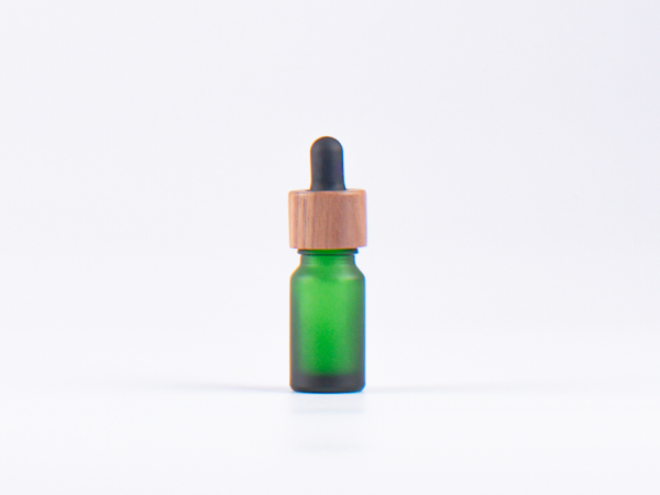 Grünglasflasche 10ml, mit Pipette Walnut